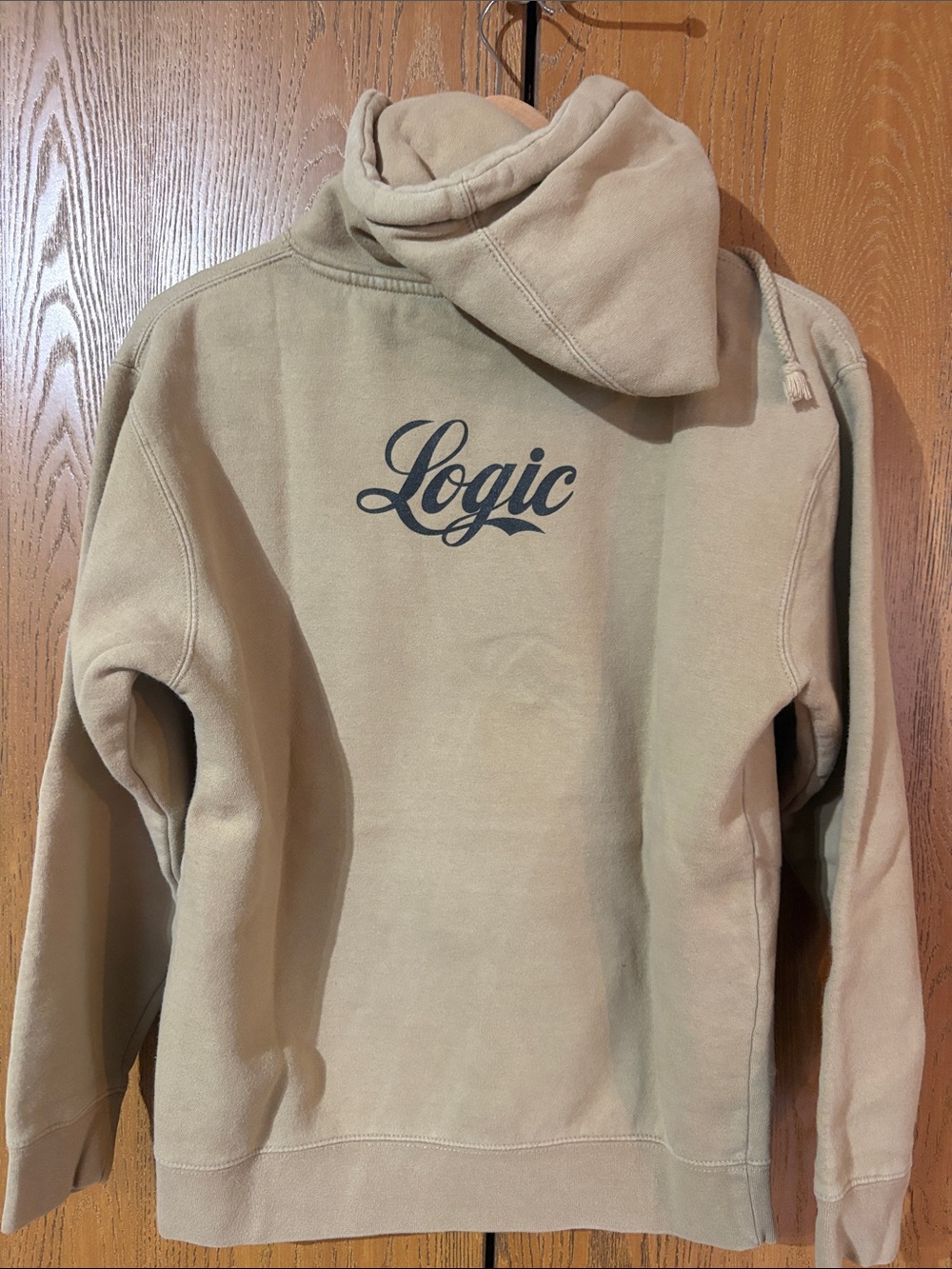 Everybody Logo Men's Hoodie - Tan - Picture 3 of 4